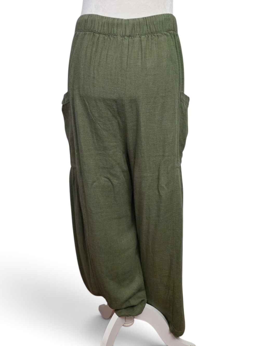Relaxed Olive Drawstring Joggers for Women - Picture 10 of 14